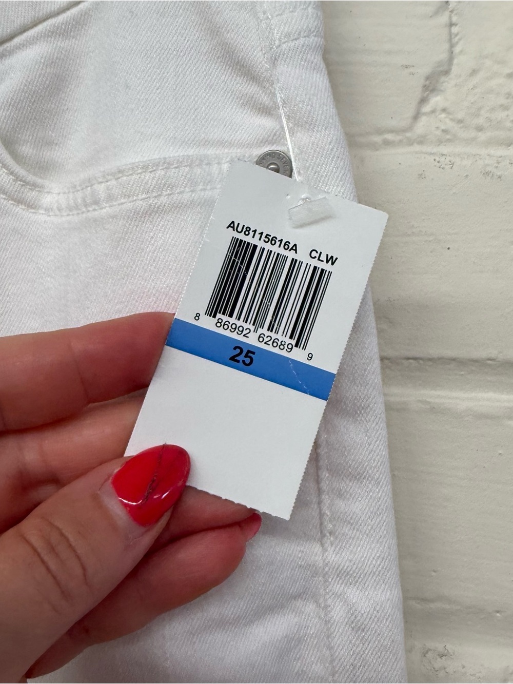 NWT 7 For All Mankind Kimmie Crop Form Fitted Skinny Jean White Size 25 - Picture 5 of 6